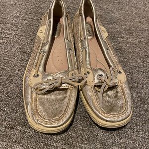Gold women’s sperry shoes